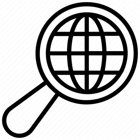 Customer search, global monitoring, global search, international search, search engine icon ...