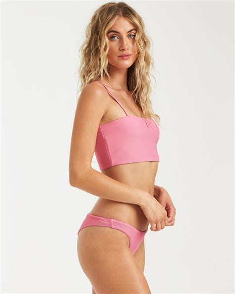 Swim Billabong Womens Tanlines Tank Bikini Top Pink Haze