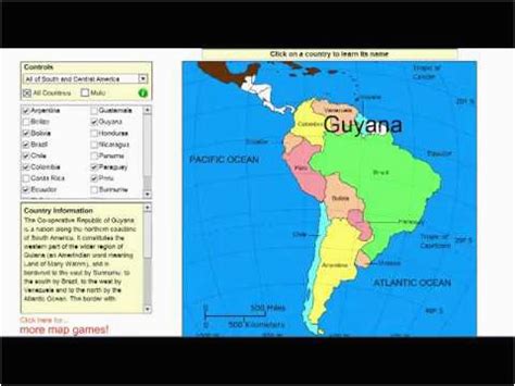 Usa geography quizzes fun map games. Sheppard software Europe Map Learn the Countries Of south America and Central America Geography ...