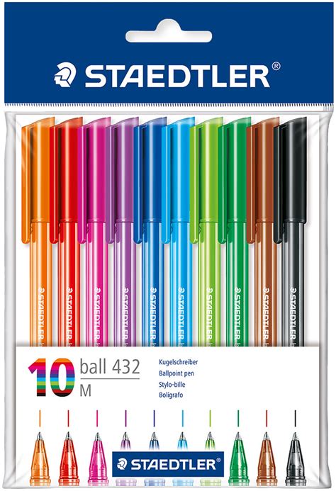Staedtler 4320 Stick Ballpoint Pen Medium Assorted Colours Pack Of