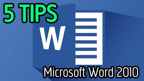 Five Useful Microsoft Word 2010 Tips And Tricks Youtube