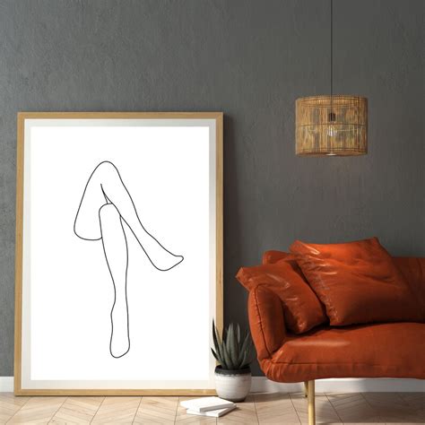 Female Line Art Female Body Drawing Pencil Drawing Print Etsy