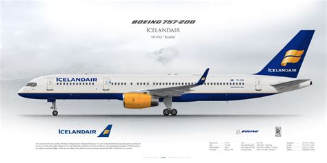 Boeing 757 200 Icelandair Tf Fio Airline Logo Aviation Airplane Pilot