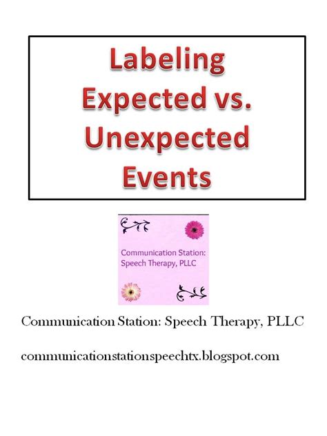 FREEBIE Friday: Labeling Expected vs. Unexpected Events ...