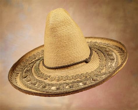 Pair Of 19th C Mexican Straw Sombreros