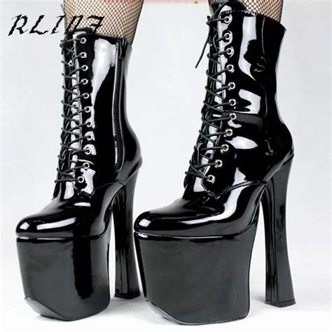 Buy Rlinf High Heel Boots 20cm Super High Heel Strap