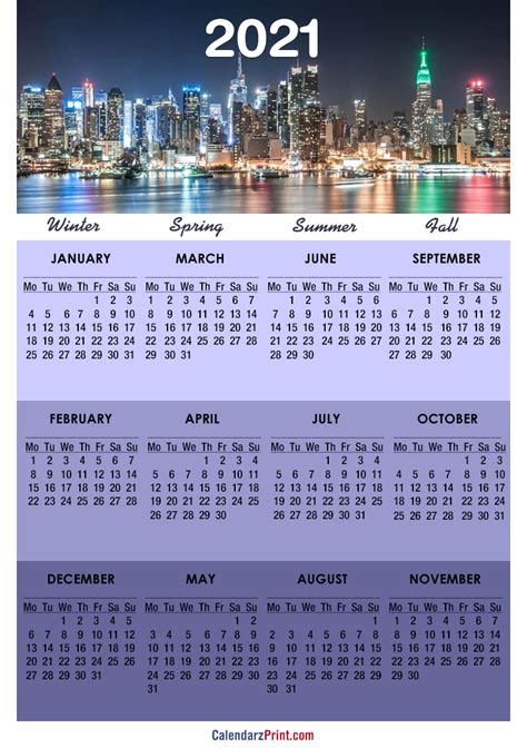 calendar printable   york city calendars