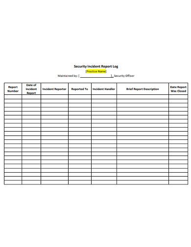 13 Log Report Templates In Pages Word Pdf