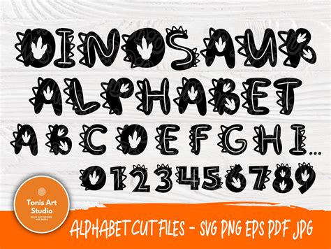 Dinosaur Font SVG | Dinosaur Alphabet | Dinosaur Cut Files | Dinosaur