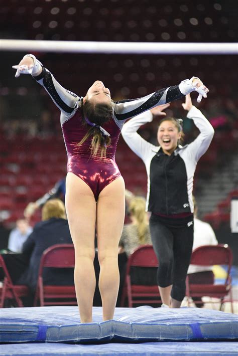 University Of Denver Gymnast Alix Angelopulo Sticks Her Dismount On