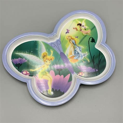 Disney Melamine Butteryfly Shape Plate Tinkerbell Fairies Disneystore