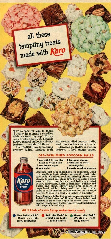 Old Fashioned Popcorn Balls Recipe 1950 Click Americana