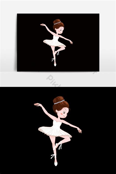 Cartoon Ballet Girl Illustration Psd Free Download Pikbest