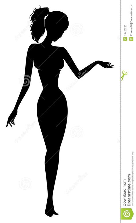 Pin Up Silhouette Stock Vector Illustration Of Young 15426225