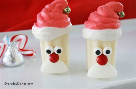 Serve it with sparklers on top for a memorable entrance. No-Bake Mini Santa Desserts Recipe
