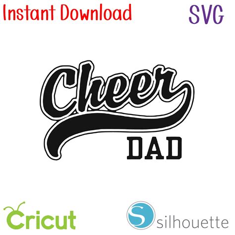 Instant Download Svg Cheer Dad Decal Etsy Denmark