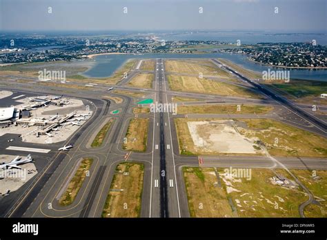 Aerial View Logan International Airport Hi Res Stock Photography And