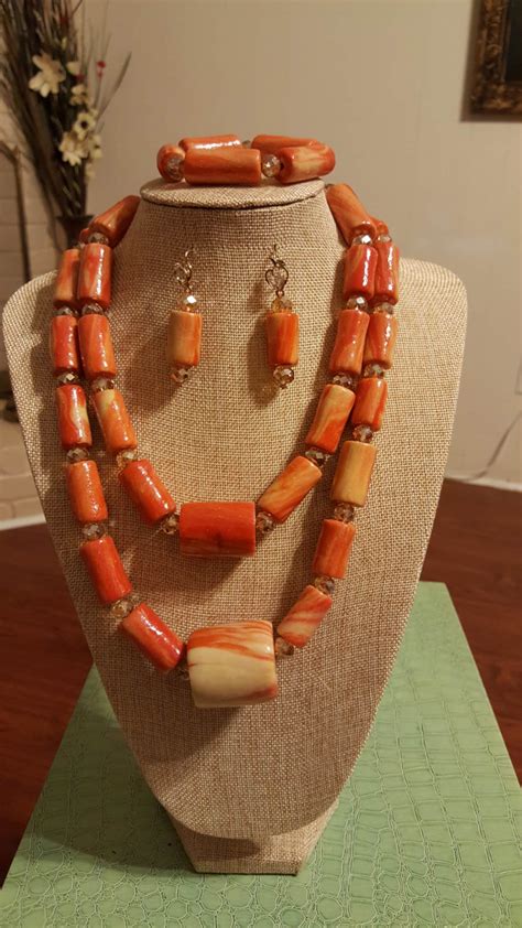 Nigerian 2and3 Step Coral Beads Edo Coral Beads Benin Coral Etsy Uk