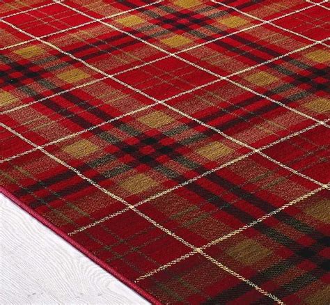 Glen Kilry Red Rugs Tartan Rugs Modern Rugs Modern Rugs Red Rugs