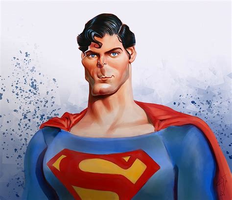 Caricatura De Superman Christopher Reeve