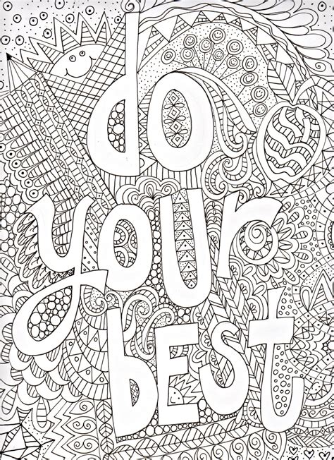 Printable Inspirational Quotes Coloring Pages Gallery | Free Coloring