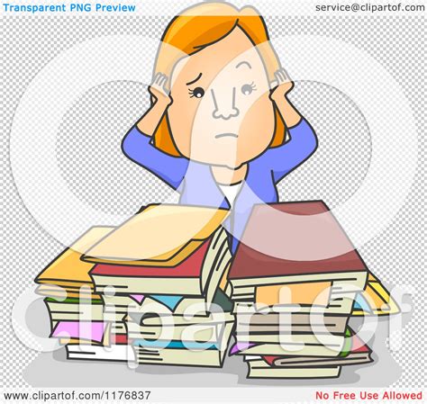 Woman Is Overwhelmed With Paperwork Royalty Free Vector Clip Art Clip Art Library