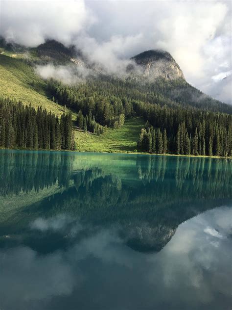 Lake Emerald Yoho National Park Canada Photographed On Iphone Oc