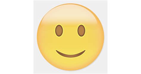 Slightly Smiling Face Emoji Classic Round Sticker Uk