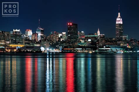 View Of New York City From Hoboken At Night Fine Art Photo By Andrew