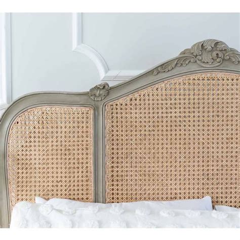 Normandy Rattan Painted Low Footboard Luxury Bed Rattan Bed Rattan