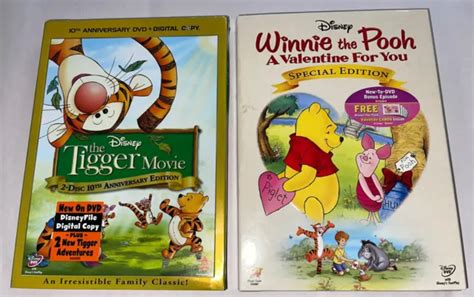 Winnie The Pooh Disney 2 Dvd Lot The Tigger Movie And Valentine For You New Sealed 2000 Picclick