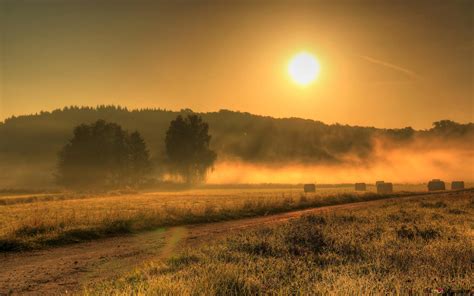 Descargar Fondo De Pantalla El Campo Amanecer Hd