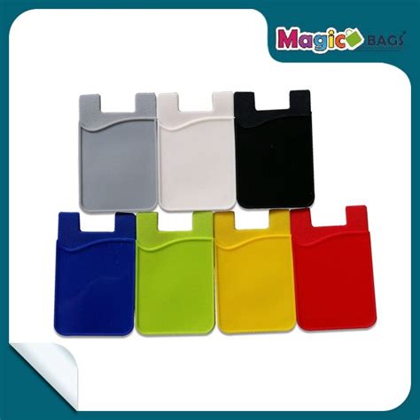 Rectangle Various Color For Selection Adhesive Mobile Back Card Holder