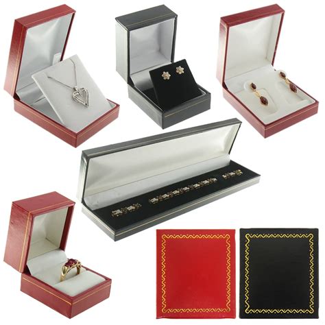 Classic Leatherette Jewelry Boxes Findings Outlet