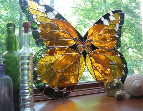 Monarch Butterfly Stained Glass By Neile On Etsy