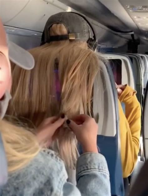Plane Passenger Filmed Sticking Gum In Woman’s Hair In Tiktok Video Daily Telegraph