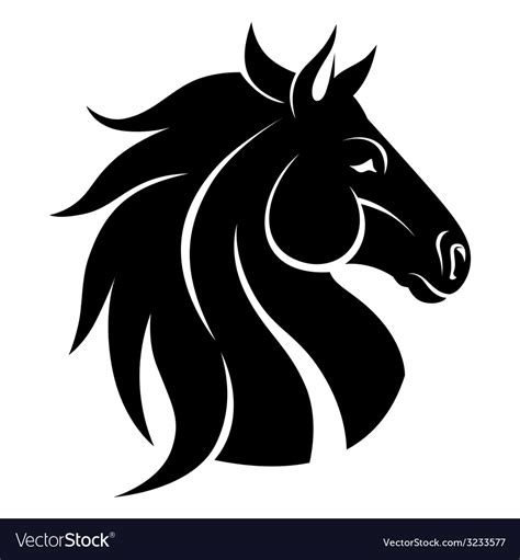 horse head symbol royalty  vector image vectorstock