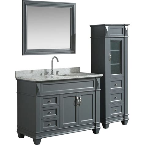 Do you assume bathroom vanity and linen cabinet sets appears to be like nice? Design Element 48 Inch Hudson Single Sink Vanity Set with ...