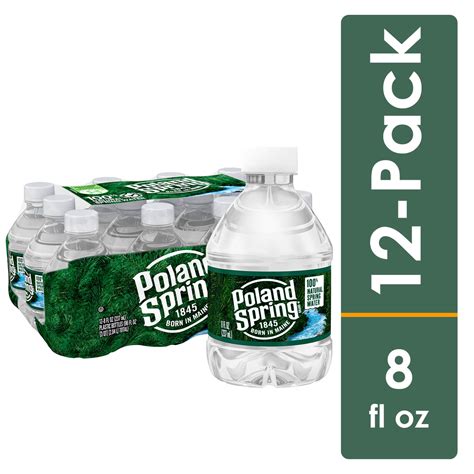 Poland Spring Brand 100 Natural Spring Water 8 Ounce Mini Plastic