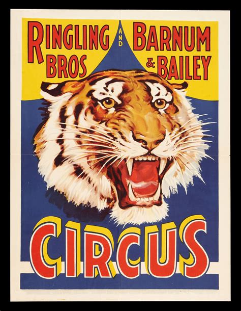 Antiquit Ten Kunst Vintage Barnum Bailey Circus Poster Circus