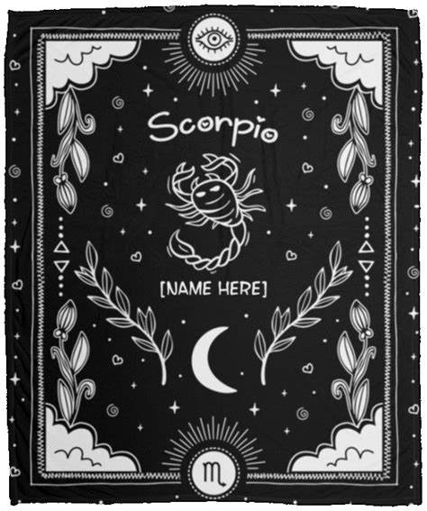 Astrology Ts Personalized Scorpio Zodiac Horoscope Premium Sherpa Blanket Cubebik