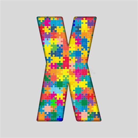 Vector Jigsaw Color Shape Puzzle Piece Letter Stock Illustrations 178
