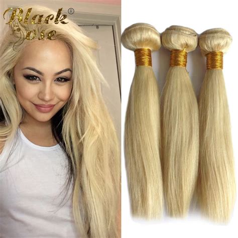 3 Bundles Silky Straight 613 Blonde Virgin Hair 8a Cambodian Virgin Hair Blonde Human Hair Weave
