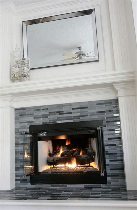 Modern White Tile Fireplace Fireplace Guide By Linda