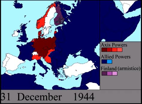 Carte Map Situation De La Guerre En Europe Le 31 Décembre 1944 Fronts