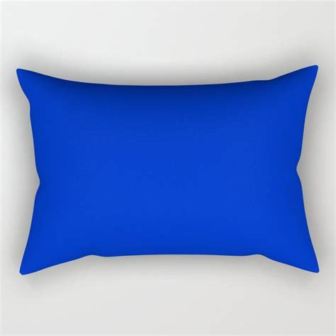 Buy Solid Deep Cobalt Blue Color Rectangular Pillow By Podartist