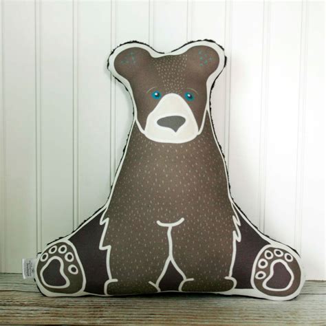 Decorative Bear Pillow Nursery Pillow Woodland Nursery Decor By