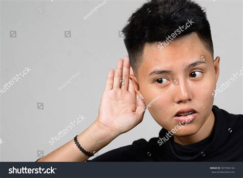 Hand Cupping Ear Stock Photo 501594124 Shutterstock