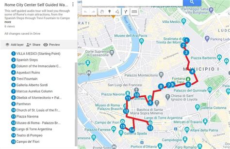 Walking Map Of Rome Italy With Attractions Get Latest Map Update