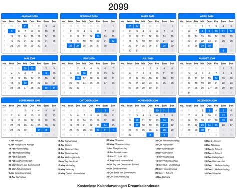 Kalender 2099
